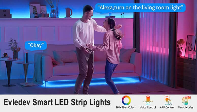 Evledev smart LED strip lights