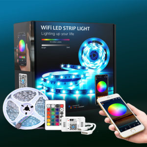 Evledev WiFi RGB LED Strip Lights (65.6ft)