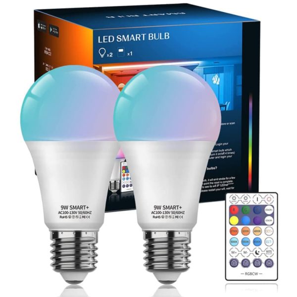 2 pcs smart light bulb