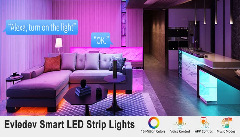 Evledev smart dreamcolor LED strip lights