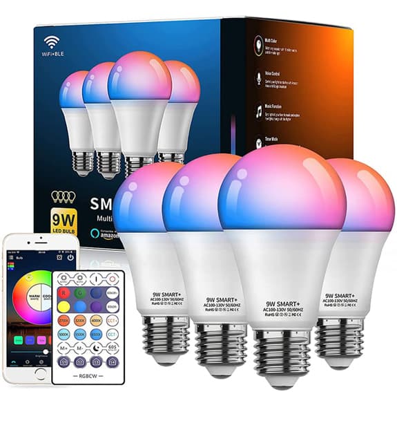 pack of 4pcs 9watt smart Light bulb